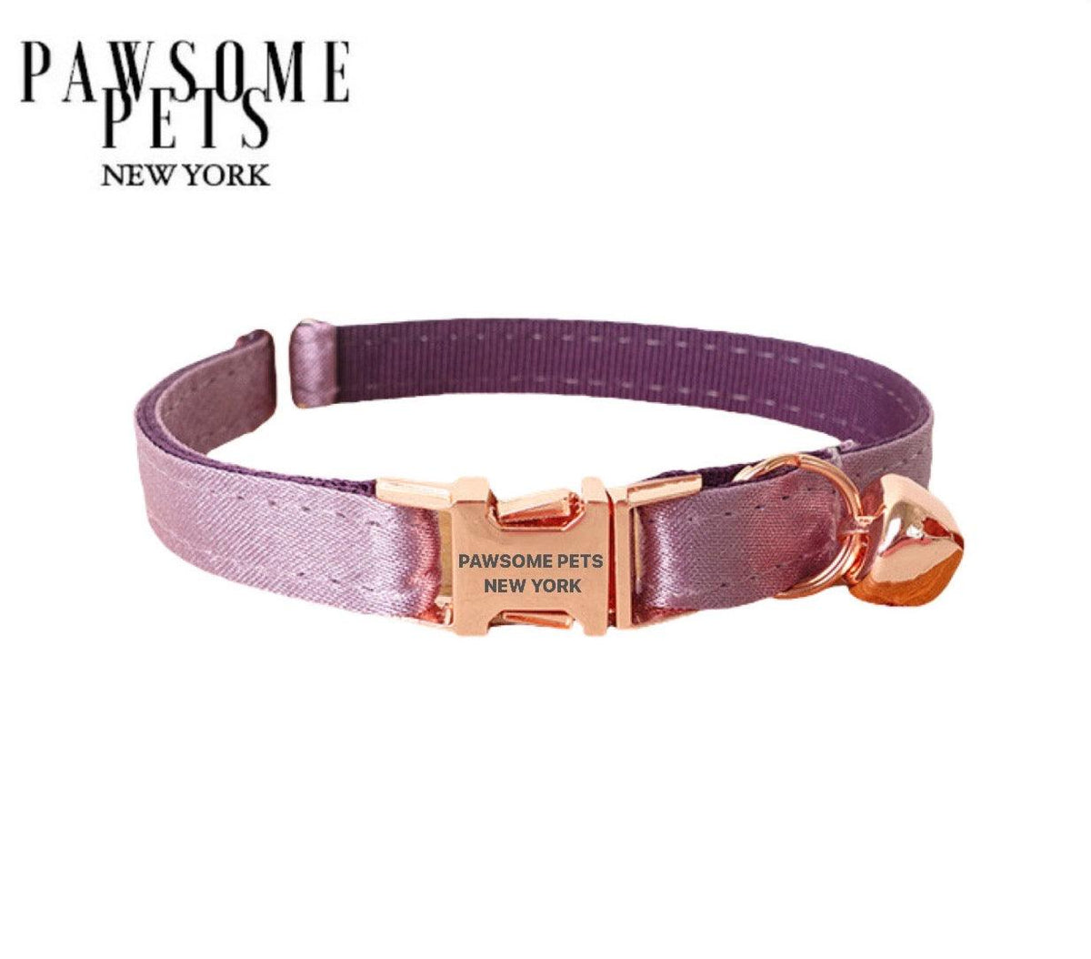 Collar Ajustable Premium Plata y Morado para Perros