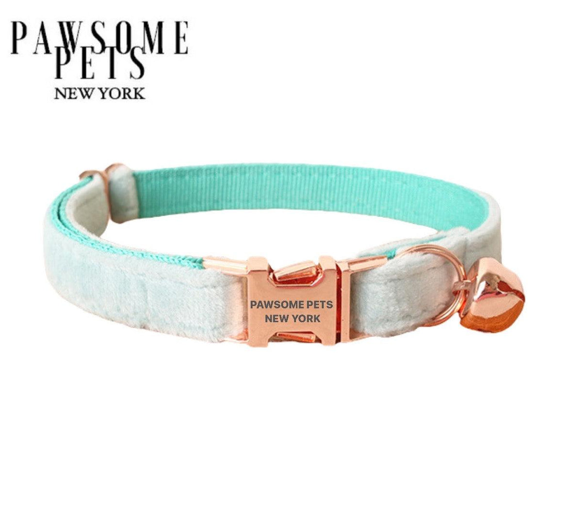 Collar Ajustable Premium Verde Menta para Perros