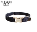 Collar Premium de Rayas Azul Violeta para Perros y Gatos