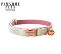 Collar Premium Verde Guisante y Rosa para Perros y Gatos