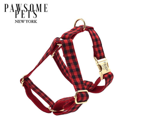 Arnés Premium Rojo y Negro para Perros