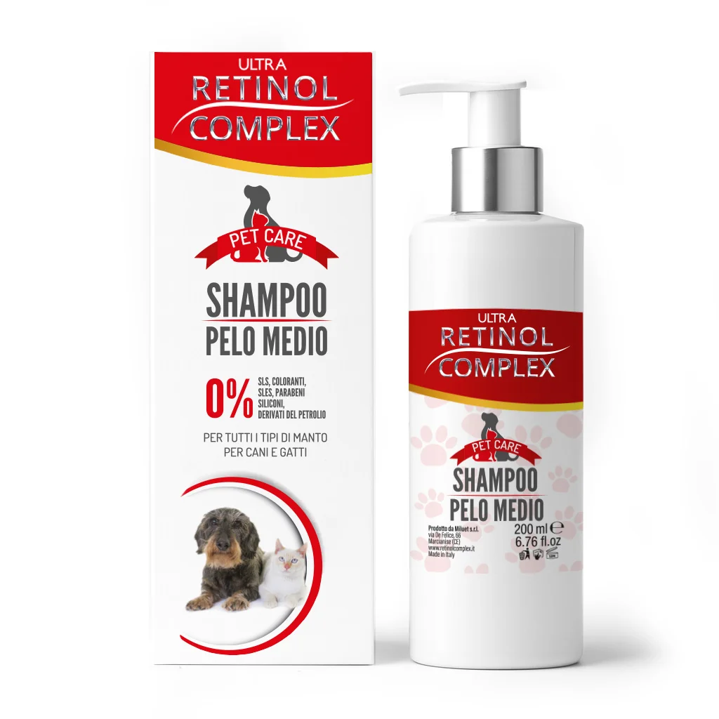 Champú para Perros Pelo Medio 200 ml – Retinol Complex