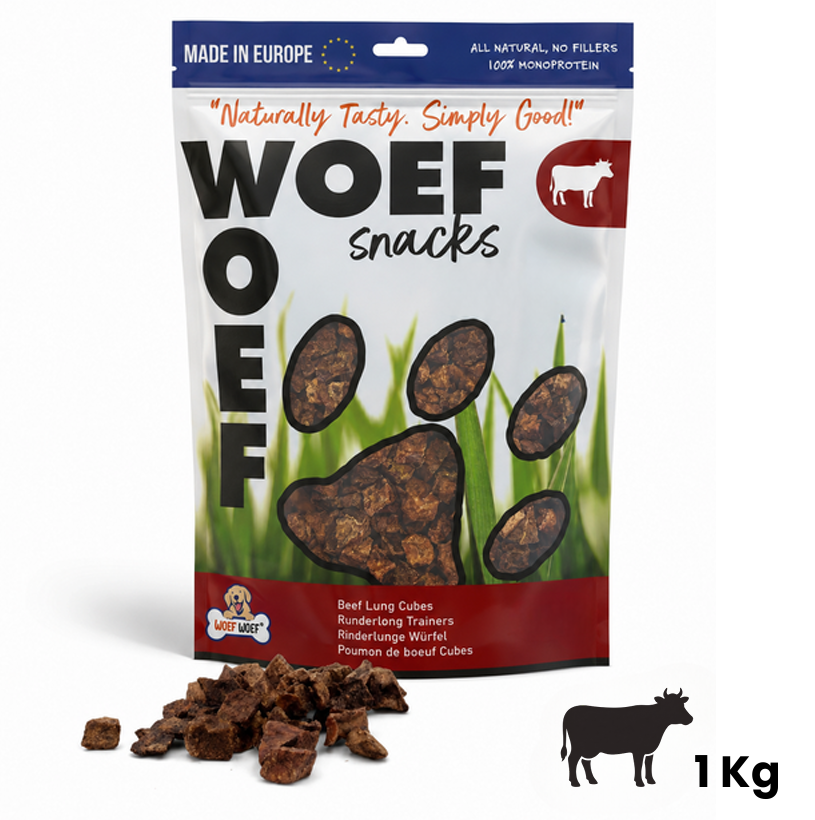 Snacks de pulmón de vacuno para perros – 100% naturales