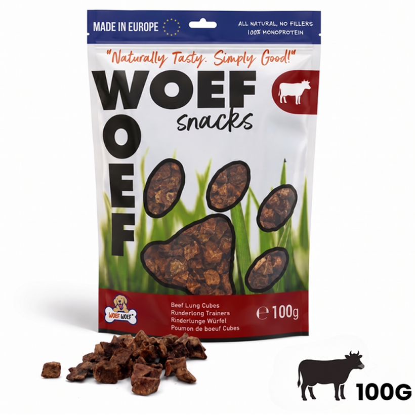 Snacks de pulmón de vacuno para perros – 100% naturales