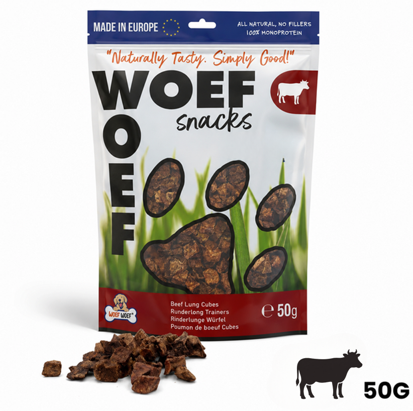 Snacks de pulmón de vacuno para perros – 100% naturales
