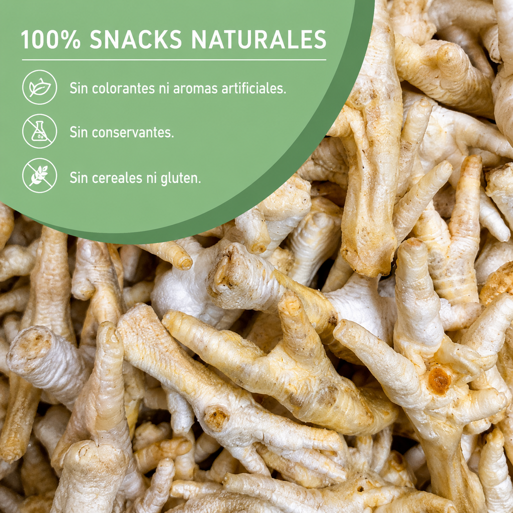 Patitas de Pollo Blancas – Snack Natural para Perros