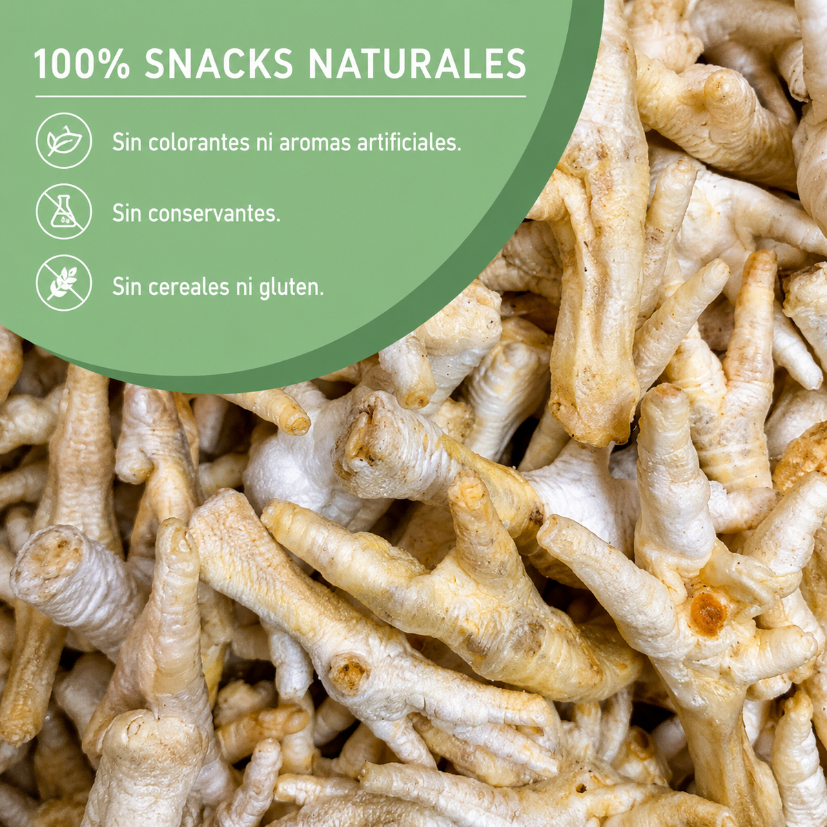 Patitas de Pollo Blancas – Snack Natural para Perros