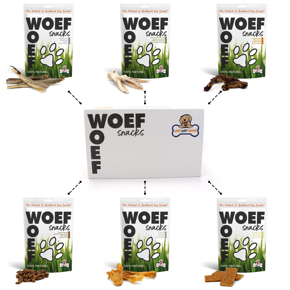 Pack de Snacks Naturales para Perros Medianos – 1,2 kg